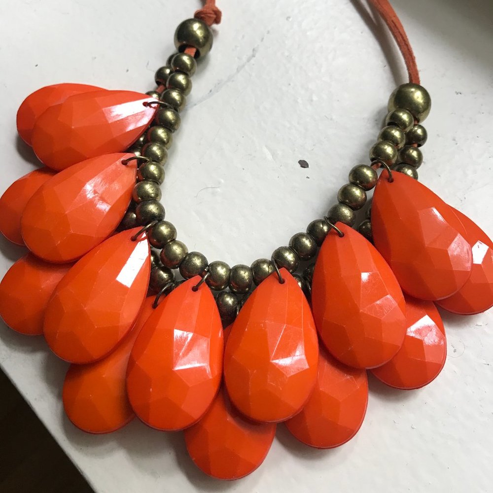 Orange Oversized Necklace